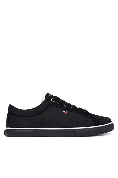 Tommy Hilfiger Women's Brand Logo Sneakers Suitable for Daily Use 1Black1