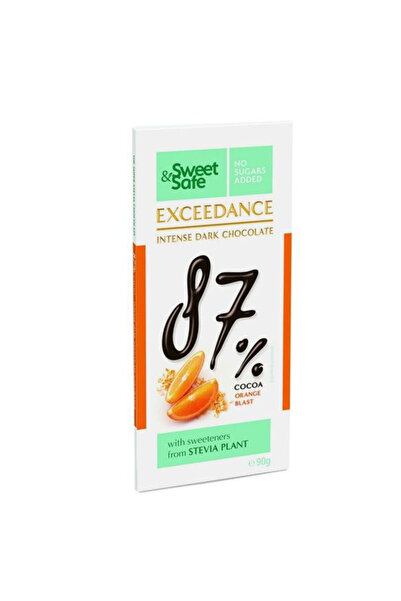 SLY NUTRITIA Ciocolata Neagra Intensa 87% Cacao, cu Portocala si Stevia - Swe...