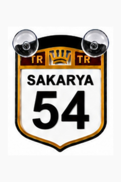 MEGAHAWK Sakarya 54 - Vantuzlu Araç Cam Süsü Pleksi Plaka Dekoru Ön Arka Cam ...