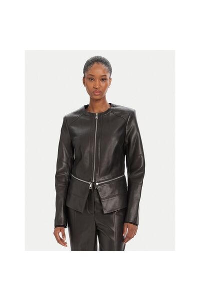 Karl Lagerfeld Jachetă de damă din imitație de piele A3W14050 Negru