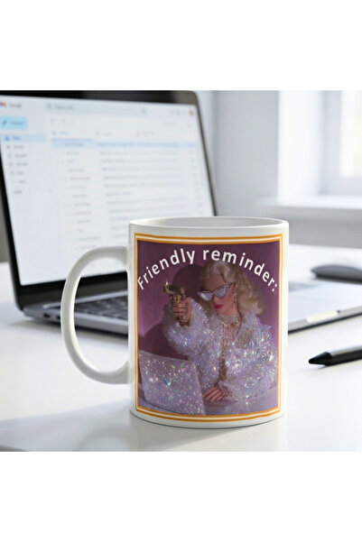 Mood Maker Design Beyaz Yaka Plaza Dili Barbie Kupa Bardak Friendly Reminder ...