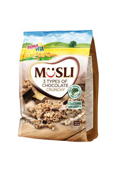 Bona Vita CRUNCHY MUESLI 375gr. - (3 ΤΥΠΟΙ ΣΟΚΟΛΑΤΑΣ)