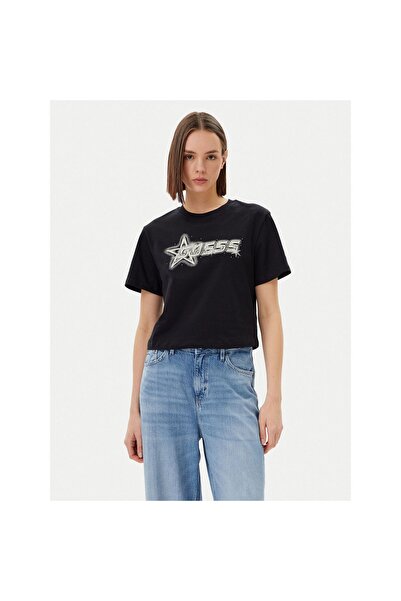 Guess Γυναικείο T-shirt V5GI12K9RM1 Μαύρο