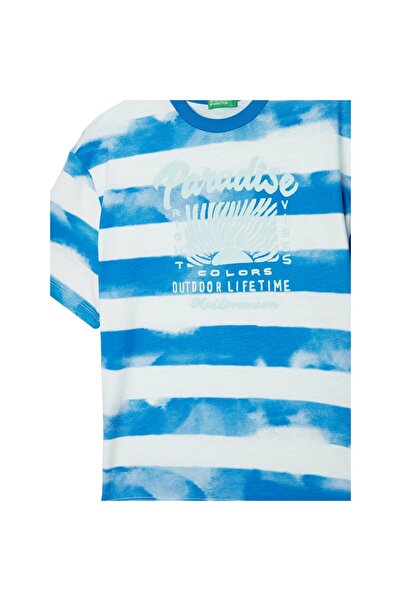 United Colors of Benetton Tricou băieți 3SL3C10P5 Albastru