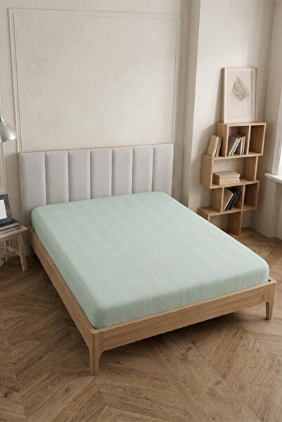 Loyal Home Cotton, Jacquard Elastic Bed Sheet Green