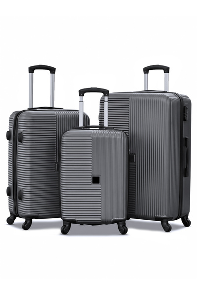 ZAAPPY Hard Shell Horizo Vertic ABS Lightweight 3 PCS SET (20/24/28 Inch) Lug...