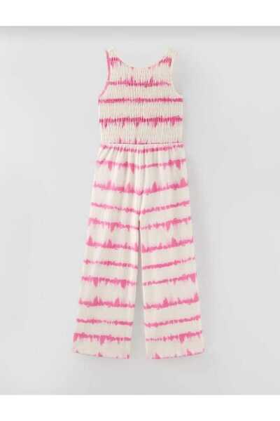 OliveYouMom Girl's Tie-Dye Patterned Jumpsuit