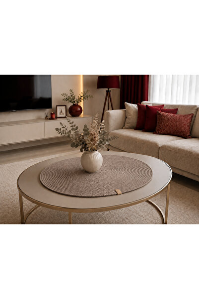 ÖRGÜM Κάλυμμα πολλαπλών χρήσεων Runner 55x55 εκ. με ψάθινη όψη