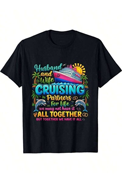 9TAY تي شيرت للزوجين من Cruising Partners لرحلة العطلات للزوج والزوجة، تي شير...