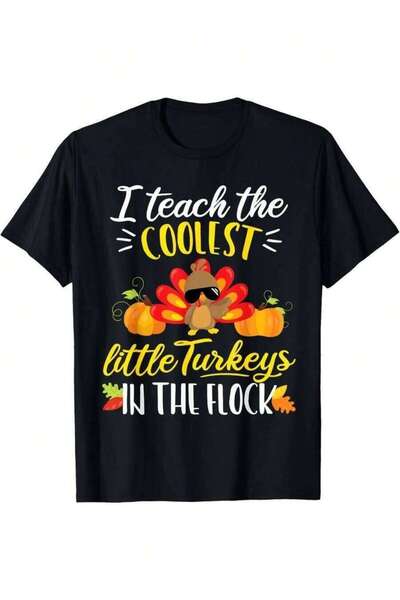 799 تي شيرت I Instruct The Most Awesome Turkeys Thanksgiving بتصميم مخصص للمع...