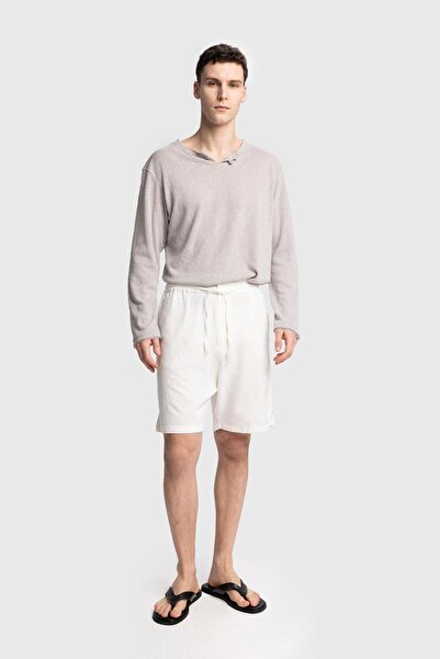 GIESTO Linen Shorts with Waist Cord