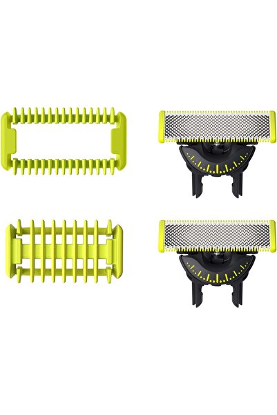 Philips OneBlade QP624/50 replacement set, face and body: 2 360° blades + 2 a...