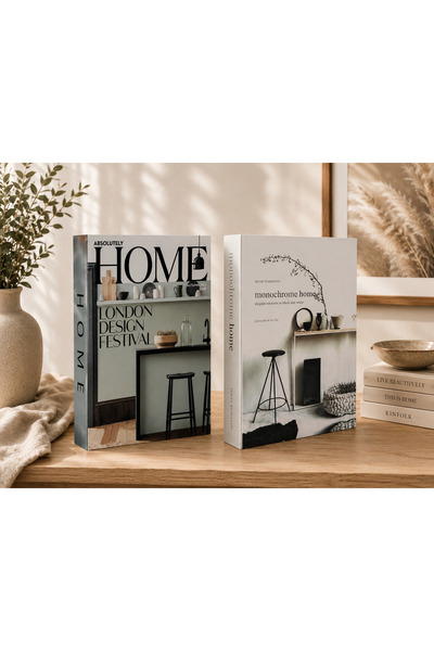 Home Set of 2 Decorative Book Boxes - Hidden Storage Box