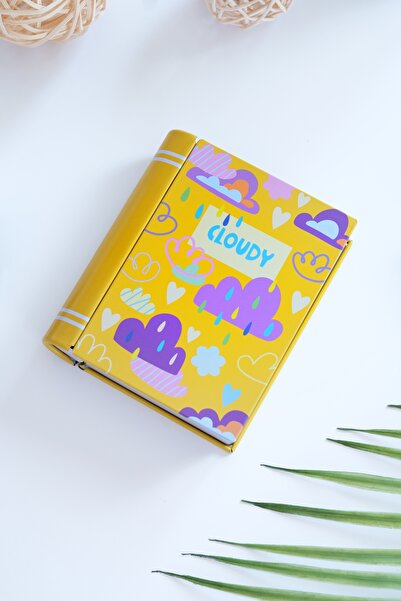 Daks Kitap Tasarımlı Mini Metal Saklama Kutusu 11x9x3 cm - Lines Estetik Takı...