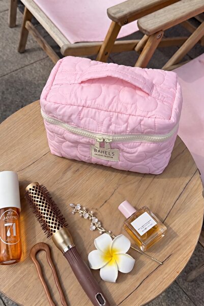 BAHELS Pink Daisy Travel Makeup Bag