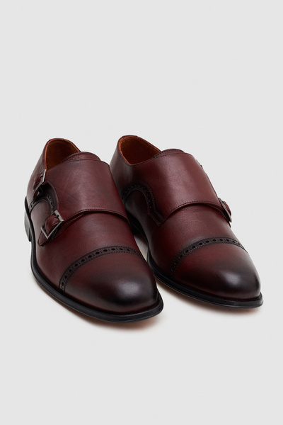 Damat Bordo Hakiki Deri Ayakkabı