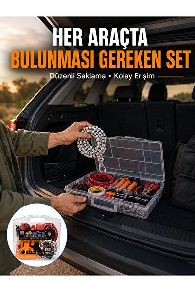 ARMÜZ 27 Piece Auto Safety and Maintenance Set, Car Equipment with Transparen...