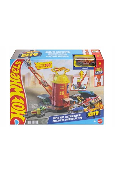 HOT WHEELS Hw City Super Mașină de Pompieri + Pistă Jhl95 /2