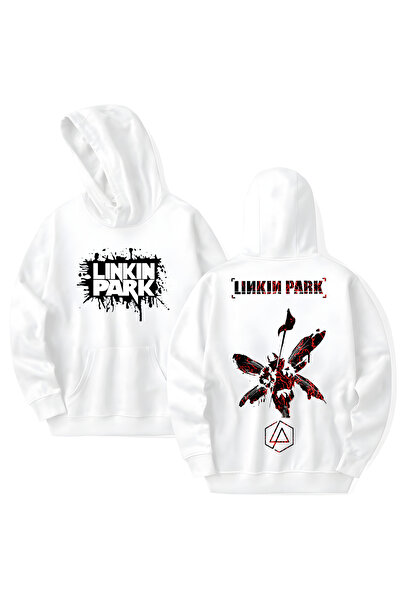 STİL-X Linkin Park Printed Cotton Long Sleeve Hooded Sweatshirt with 3 Yarns