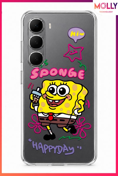 Molly Bob Happy Day Patterned Transparent Silicone Case for Infinix Hot 60İ 4g