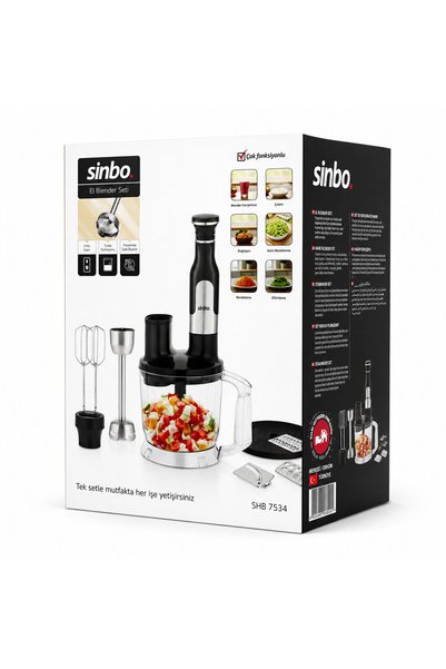azolara Sinbo El Multi Blender Seti - 2 Litre Hazneli - Paslanmaz Çelik Bıçaklı