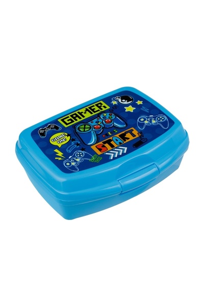 OEM Linguriță copii, model gamer, separator, albastru, 550ml – masă mai ușoar...