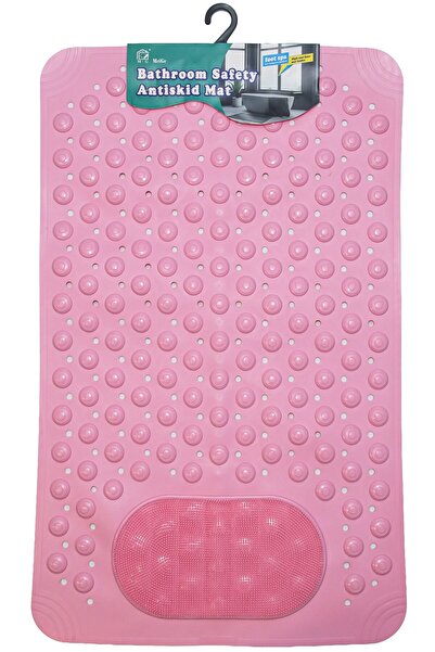 MG Pink non-slip bath mat/brush 35x70 cm