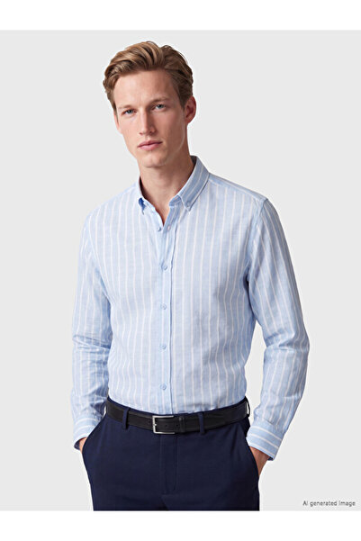 LC Waikiki I Standart Fit Striped Men's Shirt from Freezen Store