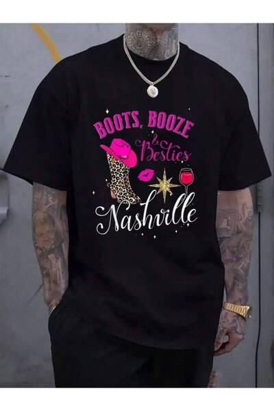 NOURAM تي شيرت صيفي للرجال من القطن 100%، بتصميم 'Girls Trip Nashville Weeken...