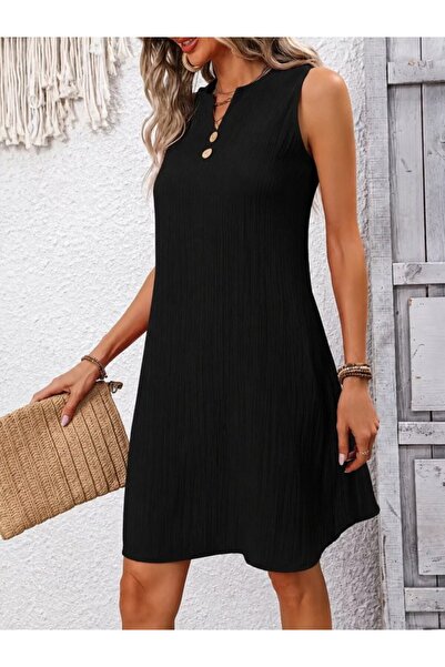 DRESSIFY WOMEN’S FASHION Γυναικείο φόρεμα με τιράντες από τσαλακωμένο ύφασμα ...