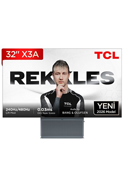TCL 32X3A 31,5 İnç 4K OLED Oyuncu Monitörü, UHD 240 Hz / FHD 480 Hz, 0,03 ms ...