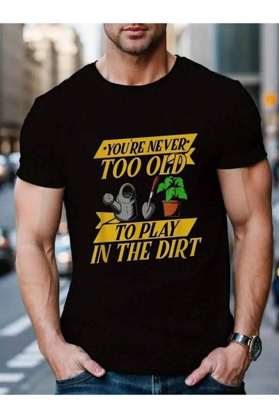 23ERVA 100% Cotton Funny Gardening Old People - Flower Gardener Men's Black V...