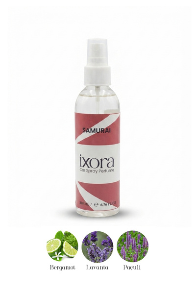ixora Oto Parfüm Samurai - Bergamot, Lavanta - Sprey Araç Kokusu 200 ml