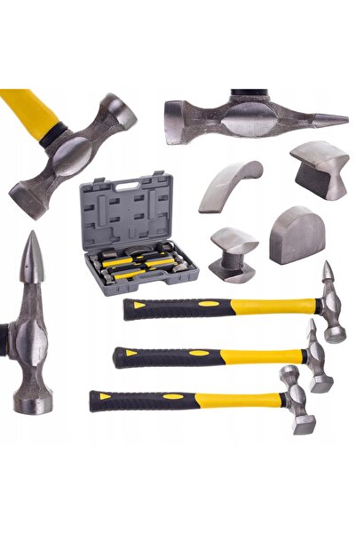 TC Technic Unelte de ciocănit, Clești pentru tablă, 3X Ciocane, 4X Clești, Ta...