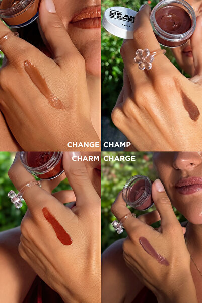 Leef Lip & Cheek Balm 4'lü Set | Charm Charge Change Champ | Krem Allık Lip Tint + Aplikatör Çanta Hediyeli