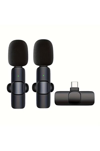 Choice1 For TypeC 2MIC Mini Microphone Type-C Wireless Lavalier Microphone 2 ...