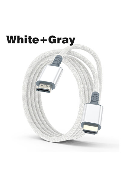 Choice 2m White HDMI 2.1 Cable 8K@60hz 4K@240hz Ultra High Speed 48Gbps Suppo...