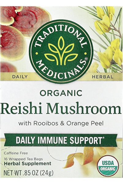 TRADITIONAL MEDICINALS , Organic Reishi Mushroom, Rooibos Tea and Orange Peel...