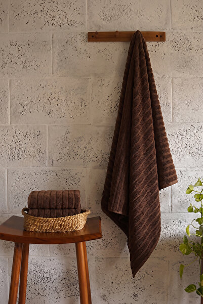 TEOHOMELİNENS Phaselis Bath Towel, Set of 2, 100% Cotton, 70X140 Cm, 670 Gsm