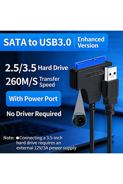 choice2 0.3m USB 3.0 USB-3.0 & USB-2.0 SATA Hard Drive Adapter Cable SATA Har...