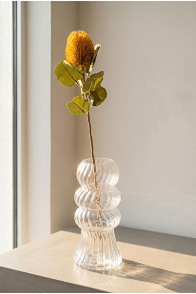 ACAR SARI BANKSIA TEK DAL YAPAY ÇİÇEK 59CM