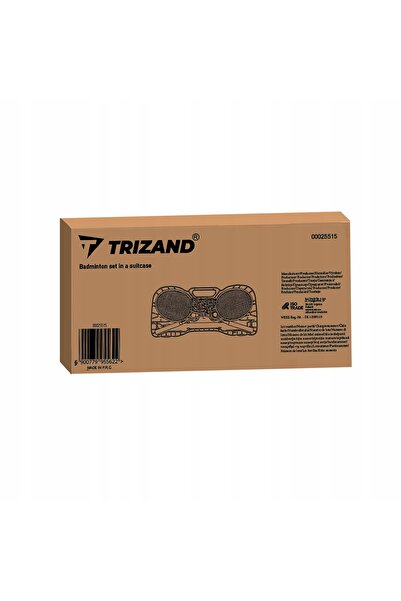 Trizand Set de badminton cu plasă, rachete din aluminiu, 4 în 1, set mobil