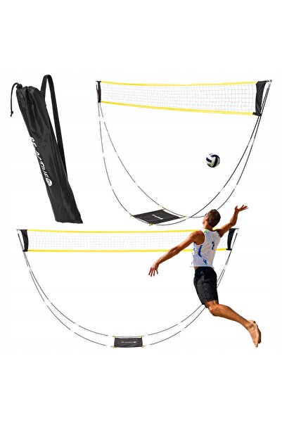 BE ACTİVE Plasă de badminton, volei, tenis portabilă + husă