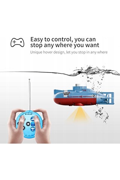 NO BRAND Mini submarin de jucărie cu telecomandă, 6M/min, rotație 360° °   Ca...