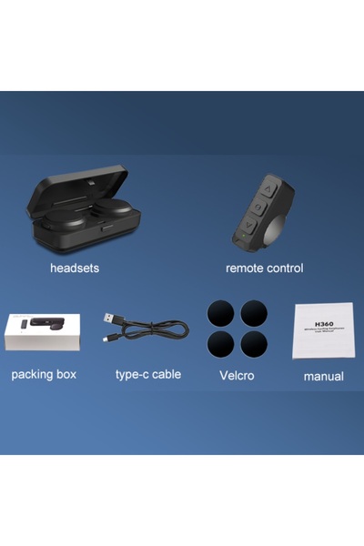 NO BRAND Căști Bluetooth 5.3 pentru cască de motocicletă cu carcasă de încărc...