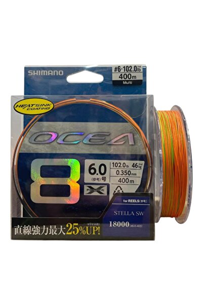 Shimano Ocea 8 Braid 400mt 0.35mm 6.0PE 46kg İp Örgü Misina Multi Color