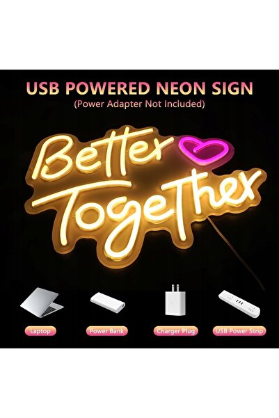 NO BRAND MELCĂRIT DEGETĂLUIT ÎMPREUNĂ LUMINĂ DE PERETE LED NEON CU DIMMER USB