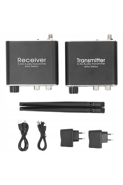 NO BRAND Transmițător Receptor Audio Wireless 2.4G, Transmițător Fără Întârzi...
