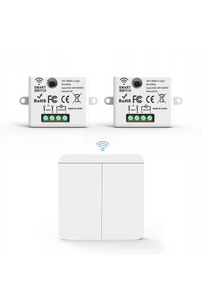 NO BRAND 2x Comutator wireless pentru lumină + 2x Receptor radio