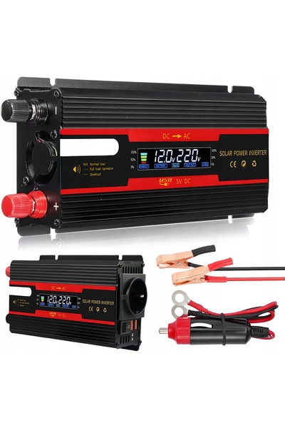 NO BRAND Invertor auto puternic USB 12V 24V 220V 700W 2000W